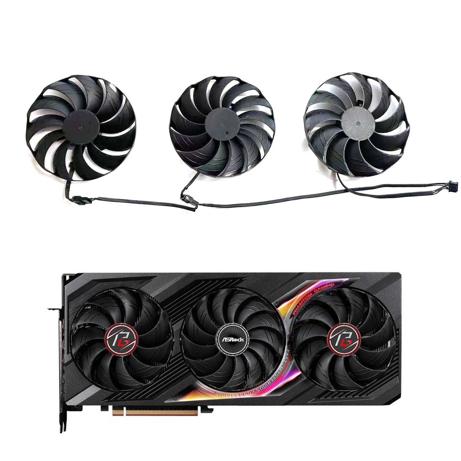 Rx 7800 Xt 16Gb - مروحة بديلة لبطاقة الرسومات Asrock Radeon
