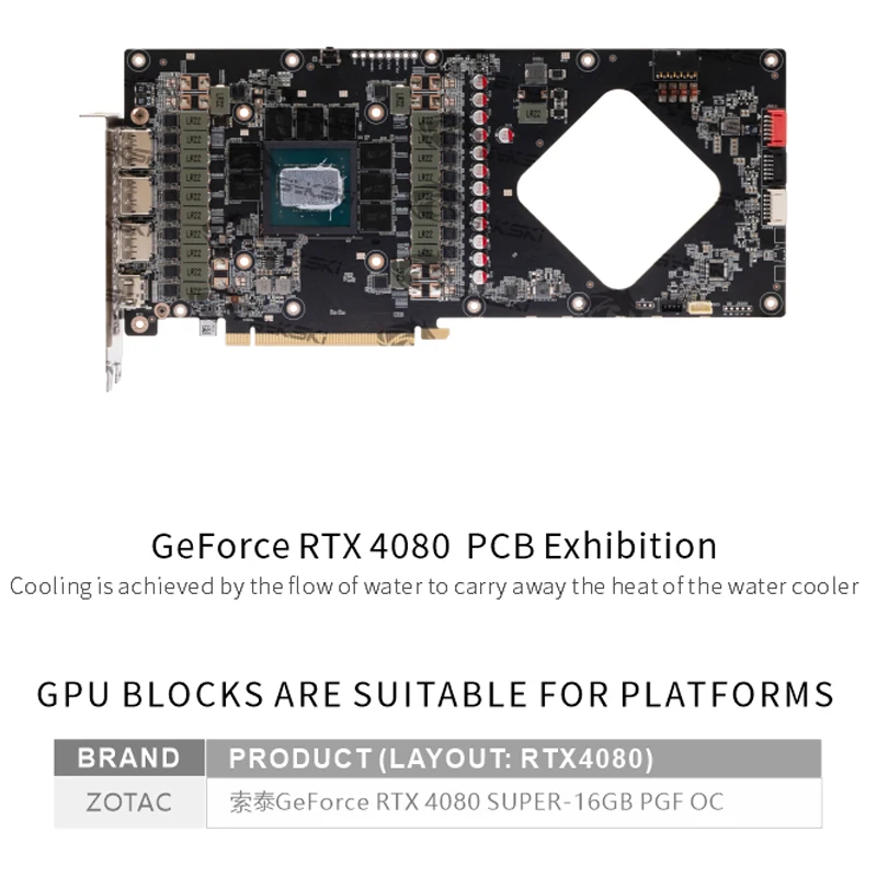 Bykski GPU Block لـ Zotac GeFo - مراجعة Rtx 4080 Water Cooling Block وسعره
